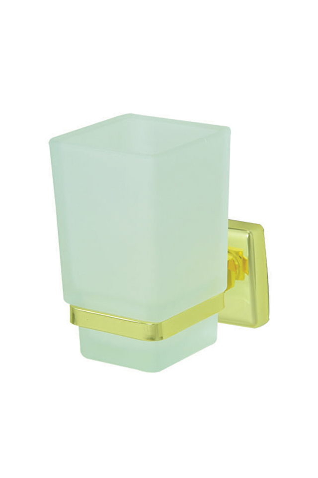 Çelik Banyo Kumru Diş Fırçalık Altın Renkli Montajlı